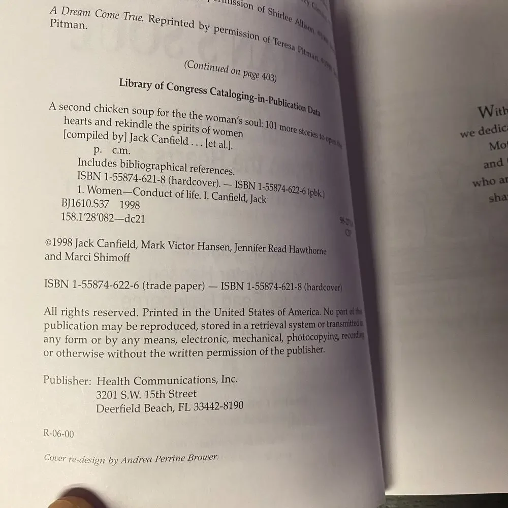 Second Chicken Soup for the Woman's Soul 1998